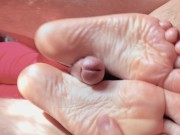 Perfect Teen Feet Solejob Massive Cum | Footjob Soles Long Toes Worship 7/16