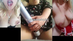 Milf With Huge Tits and Nipples Rides Toys