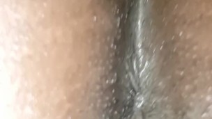 Wet pussy and tight anal closeup