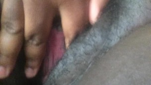 Teasing and toying with fat wet hairy pussy