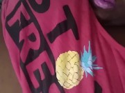 Ginger waterfalls smoking while stripping 1/16