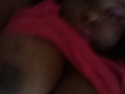 Ginger waterfalls smoking while stripping 5/16