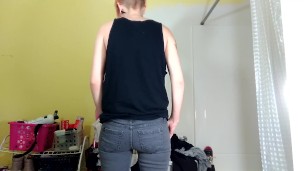 Primeira vez Jean molhando