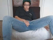 Tomboy fingers and fucks their hairy pussy 1/16