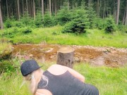 Random hiker catches masturbating girl in public facefuck and anal fuck her 16/16