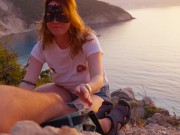 Romantic Public Beach Sunset Blowjob by Awesome Busty Redhead Teen Amateur 7/16