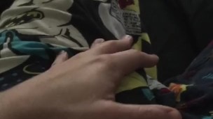 Grabbing my cock in pajamas