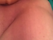 Rubbing my clit with my toy squirting