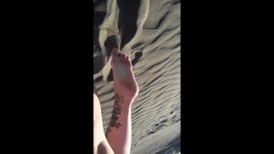 Sexy Feet Walking In The Sand