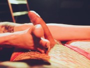 Teasin with my tootsies: sissy sub footjob tease 16/16