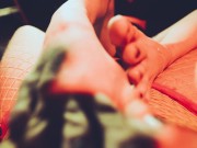 Teasin with my tootsies: sissy sub footjob tease 2/16