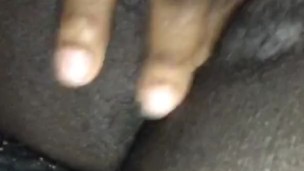 Playing with pussy while my husband is in the shower