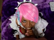 Re:Zero- Rem & Ram the Demon maids shall please you now.~Blowjob facial POV 6/16