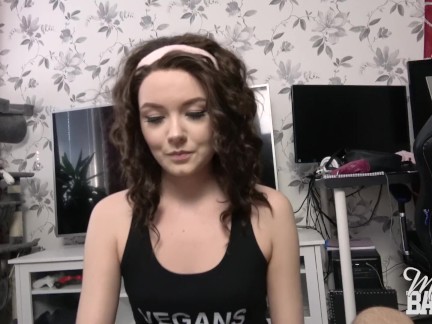 Girl eats meat
