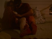 Romantic Candle Date with Curly Redhead MILF - Mutual Handjob Double Orgasm 6/16