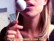 Lele, the college dream girl sucks a lolly and makes you cum. JOI countdown 11/16