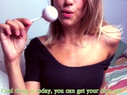 Lele, the college dream girl sucks a lolly and makes you cum. JOI countdown 5/16