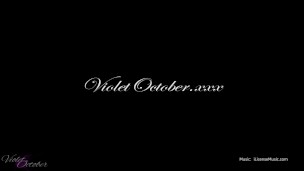 hot goth blonde teases in bathtub with black lingerie and fishnets