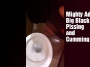 Big Black Dick Pissing and Cumming (masturbation)