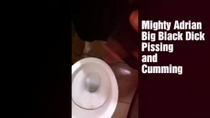 Big Black Dick Pissing and Cumming (masturbation)