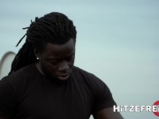 HITZEFREI Interracial German couple fuck on the rooftop 5/16