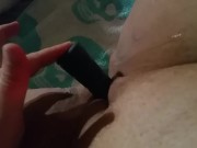 Bbw plays with pussy while waiting for husband to come home and fuck