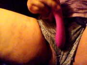 Thick milf plays with her tight pussy