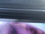 Young black man playing with my dick watching porn outside