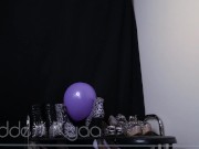 BALLOON PLAYTIME - balloons looning bow to pop balloon popping fetish tease 6/16