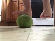Crushing a watermelon