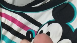 Found her Bra and covered it in cum
