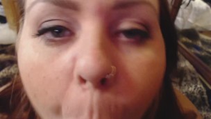 DAYTONA HALE! Close up sloppy BJ