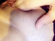 Shy teen playing with herself