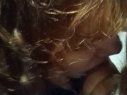 Public blowjob, first time cum in mouth and gag 12/16