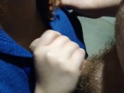 Public blowjob, first time cum in mouth and gag 16/16