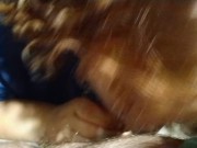 Public blowjob, first time cum in mouth and gag 5/16