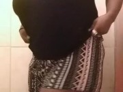 EBONY BBW SLIPPERY OIL SHOW PART 1/3