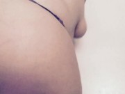 Curvy blonde in short skirt booty tease 12/16