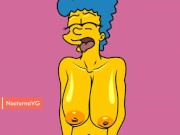 Marge Simpson riding dick