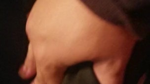 Pillow jumping with masturbator