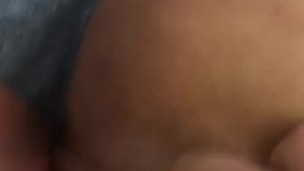 Ftm plays with his little hard cock