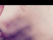 Curvy blonde in short red dress plays 3/16