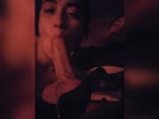 Slutty white whore gives bomb blowjob 4/16