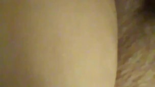 Fucking my big fat hairy pussy with dildo