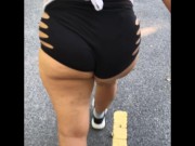 A day out with wife in booty shorts 10/16