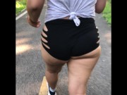 A day out with wife in booty shorts 9/16