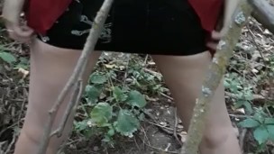 Peeing in the woods