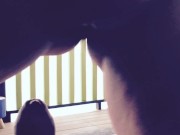 Sexy girl with a huge booty bouncing it at the beach 10/16