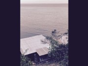 Sexy girl with a huge booty bouncing it at the beach 7/16