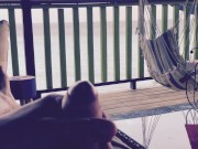 Sexy girl with a huge booty bouncing it at the beach 9/16